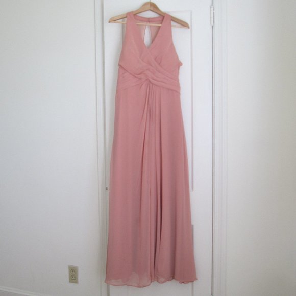 Azazie Bridesmaid Dress Pink Size A14 - Picture 2 of 5